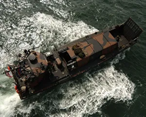 Images Dated 2005: Print of Royal Marines on LCVP drills off Castle Martin