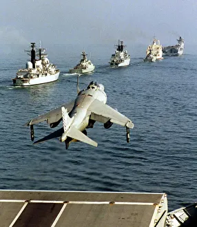 FA2 Sea Harrier Launches from HMS Illustrious FA2 Sea Harrier Launches from HMS Illustrious