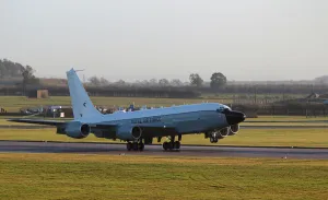 First Rivet Joint Aircraft Lands at RAF Waddington First Rivet Joint Aircraft Lands at RAF Waddington