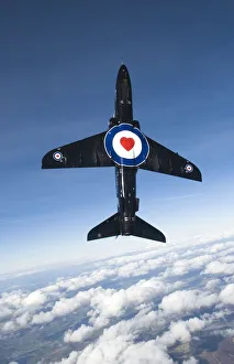Hawk T1 Aircraft High Above RAF Valley with Benevolent Fund Logo Hawk T1 Aircraft High Above RAF Valley with Benevolent Fund Logo