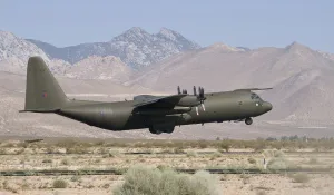 Hercules C1 Takes Off from Desert Hercules C1 Takes Off from Desert