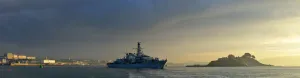 HMS Northumberland in Plymouth Sound HMS Northumberland in Plymouth Sound