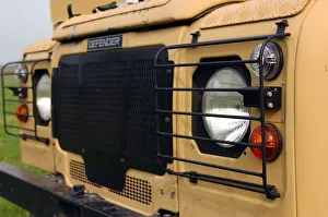 The front of a Land Rover Snatch Vixen vehicle on show The front of a Land Rover Snatch Vixen vehicle on show