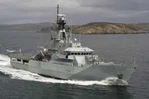 Navy Prints: HMS Clyde Print: Falkland Islands Patrol Vessel at Sea