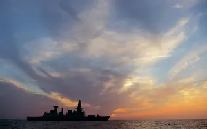 Royal Navy Destroyer Prints: HMS Dragon Silhouette