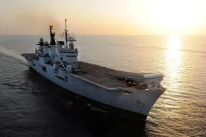 Print of HMS Illustrious at Sea during Cougar 2013