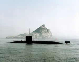 HMS Superb Print with Gibraltar Background