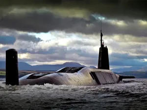 Print of HMS Vengeance returning to HMNB Clyde