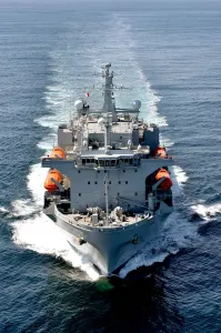 Navy Prints: Print of Royal Navy personnel on RFA Argus