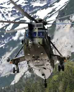 Print of a Royal Navy Sea King Helicopter