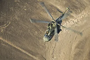 RAF Merlin Helicopter During Exercise Desert Vortex RAF Merlin Helicopter During Exercise Desert Vortex