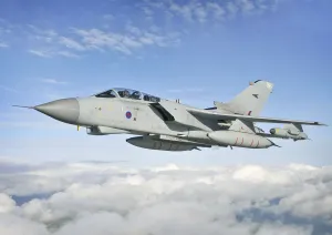 Print of a Tornado GR4 aircraft in flight over the North West England