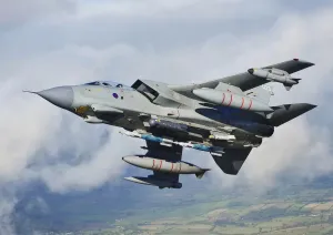 Print of RAF Tornado GR4 A IX(B) Squadron Aircraft in Training