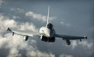 Royal Air Force Jets Prints: RAF Typhoon Aircraft During Exercise Capable Eagle