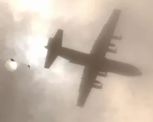 Images Dated 2006: Submariners Dive Print - Paratroopers Jump into the Sea