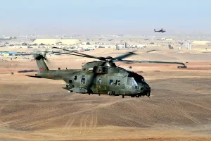 A Royal Air Force Merlin Helicopter Over Afghanistan A Royal Air Force Merlin Helicopter Over Afghanistan