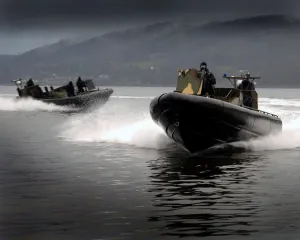 Royal Marine Offshore Raiding Craft at HMNB Clyde Royal Marine Offshore Raiding Craft at HMNB Clyde
