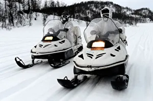 Royal Marines Driving Ski-Doos on Exercise in Norway Royal Marines Driving Ski-Doos on Exercise in Norway