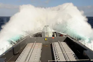 Royal Navy Ship in Rough Weather Royal Navy Ship in Rough Weather