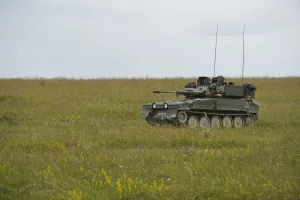 Scimitar armoured fighting vehicle on Salisbury Plain during Exercise Lion Strike Scimitar armoured fighting vehicle on Salisbury Plain during Exercise Lion Strike