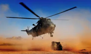 Sea King Helicopter During Exercise in Jordan Sea King Helicopter During Exercise in Jordan