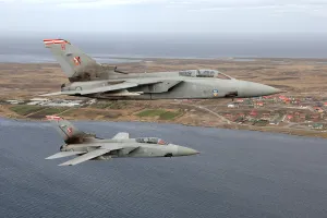 Tornado F3s flying over the Falkland islands Tornado F3s flying over the Falkland islands