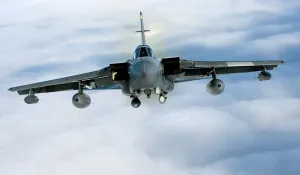 A Tornado GR4 from 125 Squadron based at RAF Lossiemouth soars high above the clouds A Tornado GR4 from 125 Squadron based at RAF Lossiemouth soars high above the clouds