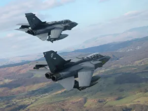 Two Tornado GR4 13 Squadron Royal Air Force based at RAF Marham are pictured flying Two Tornado GR4 13 Squadron Royal Air Force based at RAF Marham are pictured flying