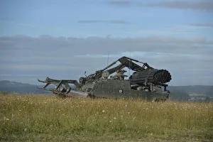 Trojan Armoured Engineer Vehicle on the Salisbury Plain Training Area Trojan Armoured Engineer Vehicle on the Salisbury Plain Training Area