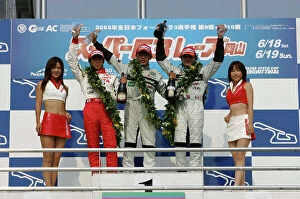 Images Dated 20th June 2005: 2005 Japanese Formula 3 Championship Okayama, Japan. 19th June 2005 Round 10 podium - winner Naoki