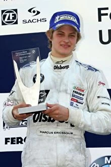 Images Dated 1st April 2007: 2007 Formula BMW Championship Brands Hatch 31st March/1st April Marcus Ericsson, podium