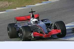 Images Dated 15th December 2006: F1 Testing. Jerez, Spain. 15th December 2006. Fernando Alonso (McLaren MP4-21 Mercedes). Action