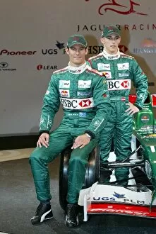 Images Dated 18th January 2004: Formula One Launch: L-R; 2004 team mates Mark Webber and Christian Klien
