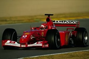 Images Dated 18th July 2002: Formula One Testing: Michael Schumacher testing the interim Ferrari F2001