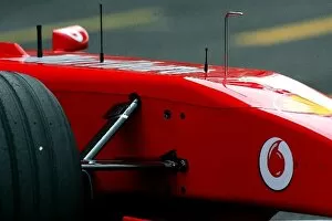 Images Dated 2nd September 2004: Formula One Testing: Michael Schumacher tries out a new nose section on the Ferrari F2004