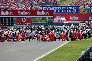 Images Dated 15th August 2004: Formula One World Championship: The grid before the start of the race