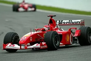 Images Dated 1st September 2002: Formula One World Championship: Record breaking ten time race winner Michael Schumacher Ferrari