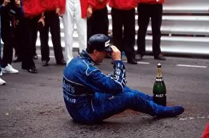 Images Dated 23rd May 2001: Formula One World Championship: Second place finisher Nigel Mansell was exhausted following his