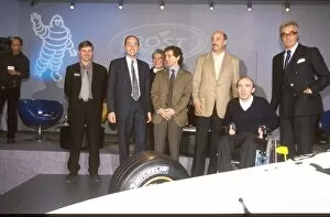 Images Dated 7th February 2001: Michelin Formula One Launch 2001: R-L: Michelin Formula One Launch 2001 - Pavillion D
