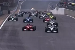 Images Dated 21st March 2000: Mika Hakkinen leads at the start
