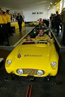 Images Dated 24th July 2003: Ralph Firman Drives the Big One: Ralph Firman Jordan drives the new ride that has opened at
