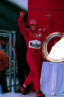 Images Dated 25th March 2000: Schumacher salutes the crowd