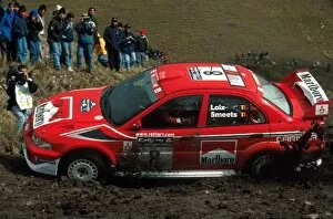 Images Dated 7th May 2001: World Rally Championship: Freddy Loix and Sven Smeets have a moment at a tight hairpin