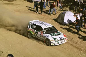 Images Dated 20th March 2000: WRC-Harri Rovanpera and co driver in Toyota-Action