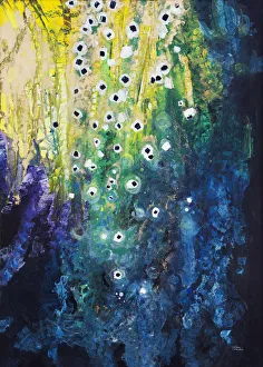 Abstract Watercolor Painting; Hawaii, United States Of America Abstract Watercolor Painting; Hawaii, United States Of America