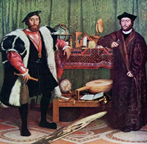 The Ambassadors By Hans Holbein The Younger. From The World's Greatest Paintings, Published By Odhams Press, London The Ambassadors By Hans Holbein The Younger. From The World's Greatest Paintings, Published By Odhams Press, London