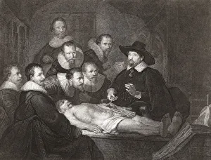 The Anatomy Lesson of Dr. Nicolaes Tulp. An engraving by Johannes Pieter de Frey, after the painting by Rembrandt The Anatomy Lesson of Dr. Nicolaes Tulp. An engraving by Johannes Pieter de Frey, after the painting by Rembrandt
