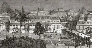 Ancient Babylon, from Cassell's Universal History, published 1888; Illustration Ancient Babylon, from Cassell's Universal History, published 1888; Illustration