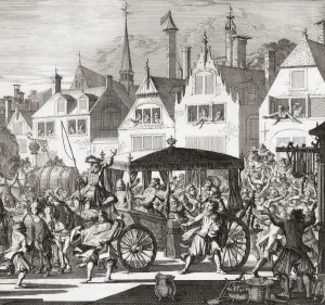 The assassination of Henry IV of France by Francois Ravaillac. After a late 17th century work by Jan Luyken The assassination of Henry IV of France by Francois Ravaillac. After a late 17th century work by Jan Luyken