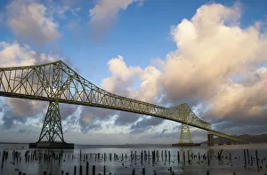 The Astoria-Megler Bridge, US Highway 101, Spans The Columbia River At Astoria; Astoria, Oregon The Astoria-Megler Bridge, US Highway 101, Spans The Columbia River At Astoria; Astoria, Oregon